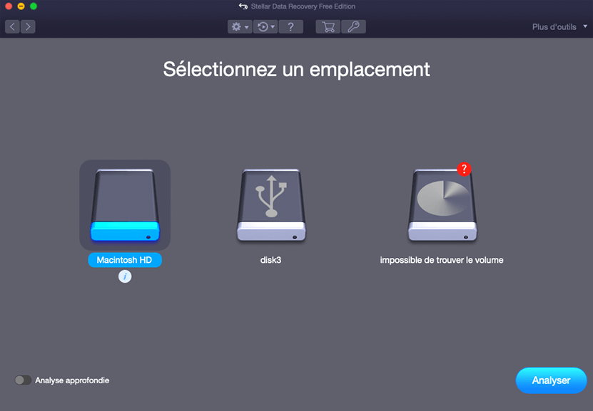 Sélectionnez l’emplacement