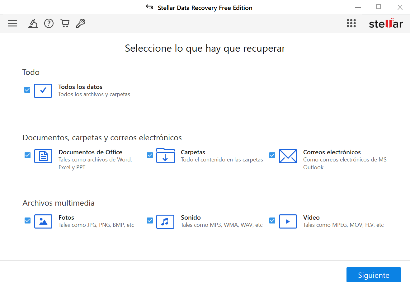 Seleccionar Tipo de Archivo